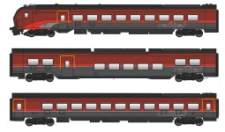 Jägerndorfer JC11301 - H0 - 3-tlg. Set Personenwagen mit Steuerwagen Railjet, ÖBB, Ep. VI - AC